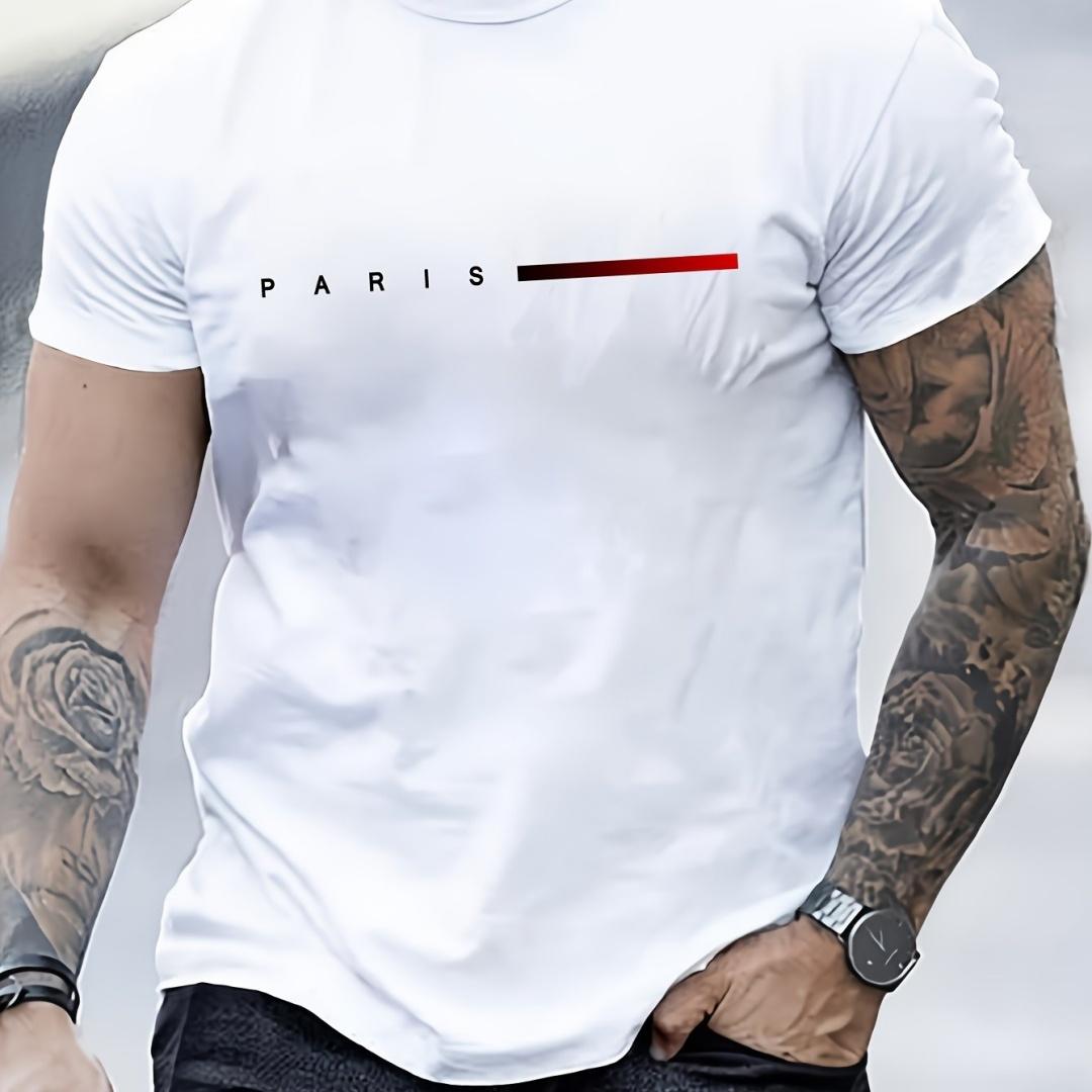 

Mens 100 cotton summer loose Creative Letter print casual slim fit round neck short sleeved Tshirt top S