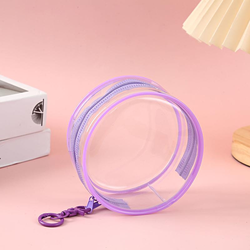 12*12cm Display Portable High Transparency Cute Doll Storage Bag Fashion Accessories Circular Design Pendant 9 Colors