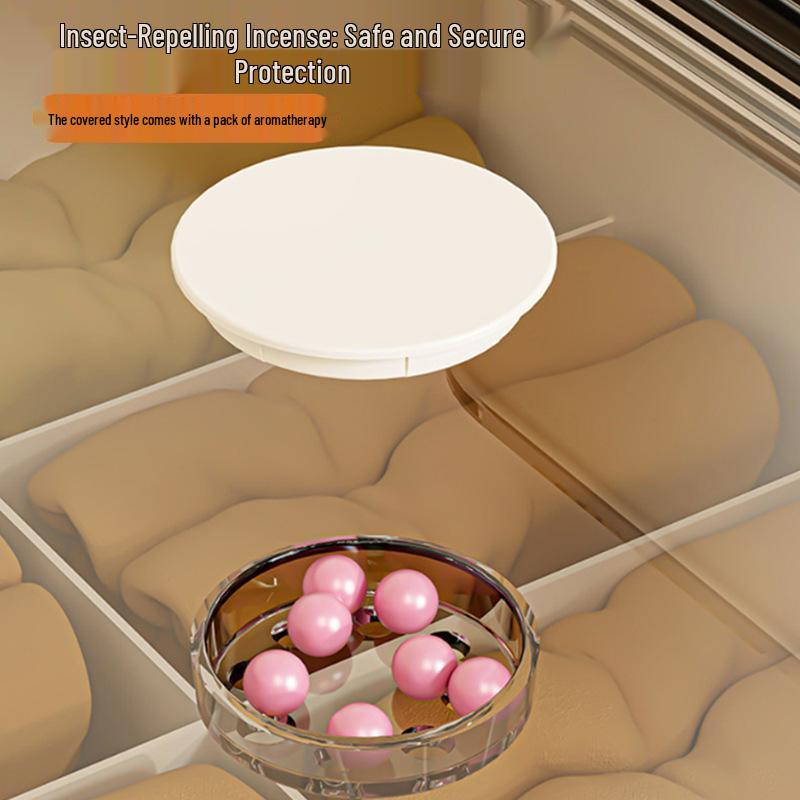 Three-in-One Dorm Underwear Organizer: Compartmented Box for Panties and Socks