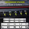3D ABS Car Letter Emblem Rear Trunk Sticker Badge For NX IS 250 RX GS UX RX300 RX350 CT200H GX460 ES LX F Sport GX