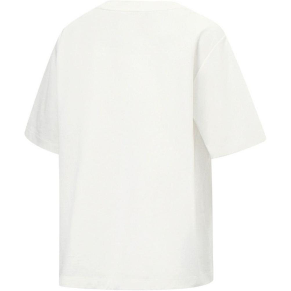 Li Ning Fitness Series Skin-Friendly Comfortable Breathable Round Neck Short Sleeve T-Shirt Women Tops Off-White ATST618-1