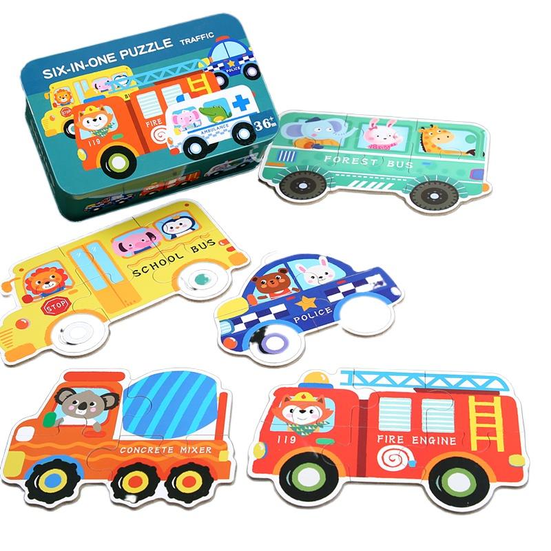 

Детский мультяшный динозавр, животное, пазл, Монтессори, развивающий 3D деревянный пазл, автомобиль, красочные детские деревянные игрушки, родитель-ребенок