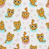 Outdoor Decorative Fabrics Oxford - Motif Cat, Stars And Hearts