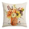 Thanksgiving Pillowcase New Autumn Pumpkin Maple Leaf Linen Home Decoration Sofa Pillowcase