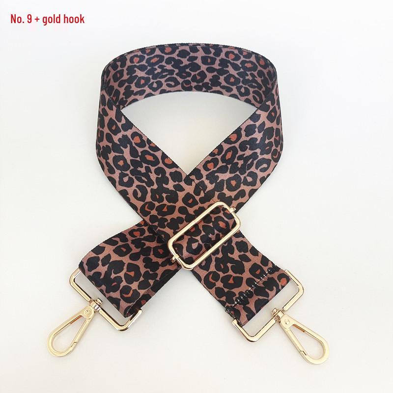 Colorful Leopard Print Adjustable Shoulder Strap - 5CM Wide, Single Shoulder, Crossbody.