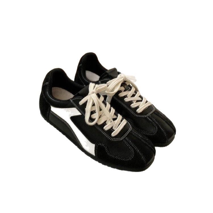 Huge versatile~ 2025 autumn new lace-up color matching inner height increase German training shoes women's retro versatile casual Forrest Gump shoes