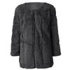 Women Plus Size Short Faux Coat Warm Furry Jacket Long Sleeve Outerwear