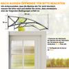 Front Door Canopy, Outdoor Awning, Rain Shelter, 110 X 60cm, Grey