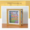 Ids Art Frames, Front Opening Kids Artwork Frames Changeable, White Artwork Display Storage Frame For Wall, Holds 50 Pcs, For 3D