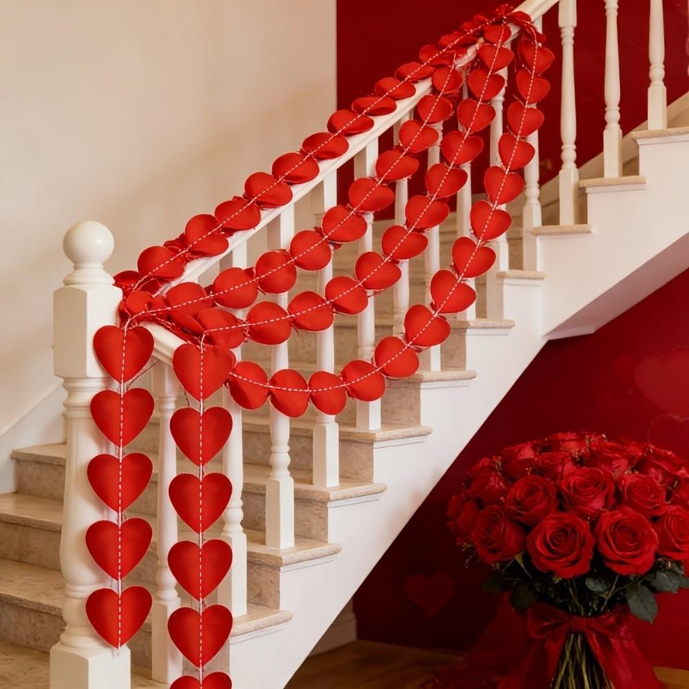 Romantic Heart String 2m 6.5ft Love Heart Hanging Curtain Durable Wedding Garland  Birthday Party
