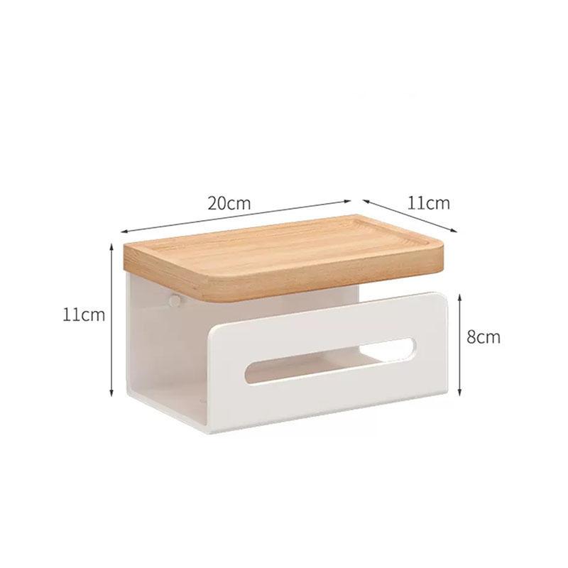 Walnut White/Black Bathroom Paper Towel Holder Aluminum Wall-mounted Toilet Paper Holder Toilet Paper Box Tissue Bathroom Shelf