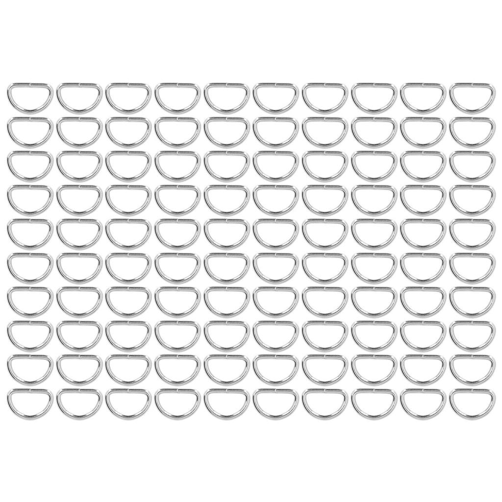 100pcs D Rings Durable Wearable Easy Replaceable Convenient Practical Compact Bag Buckles for