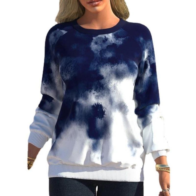 Women's Fashion Casual Spring Fall Long Sleeve O-Neck Pullovers & Long Sleeves