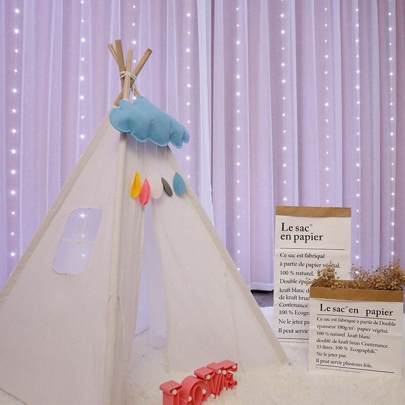 LED-lichtslingers Kerstdecoratie Afstandsbediening USB Bruiloftsslinger Gordijn 3M Lamp Vakantie Voor Slaapkamer Lamp Buitenfee