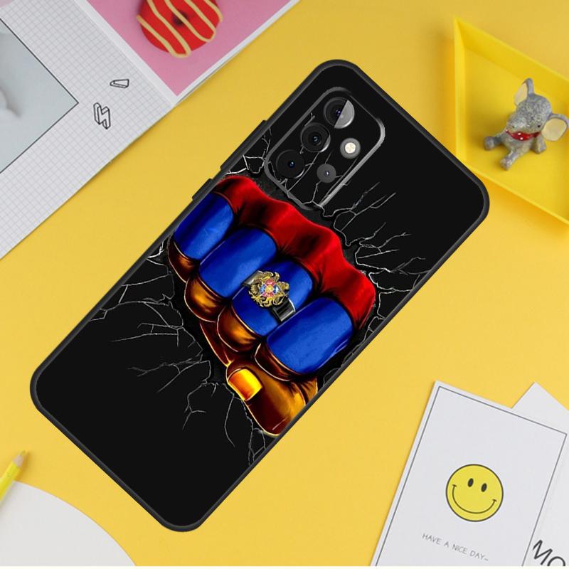Armenian Flag Phone Case For Samsung Galaxy A53 A33 A13 A12 A32 A52 A14 A34 A54 A15 A25 A35 A55 A71 A51