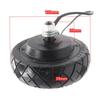 5.5 inch Front Rear Motors+Wheels Brushless and Toothless Wheel Hub Motor, Solid Tire 24V Electric Scooter Brushless Motor