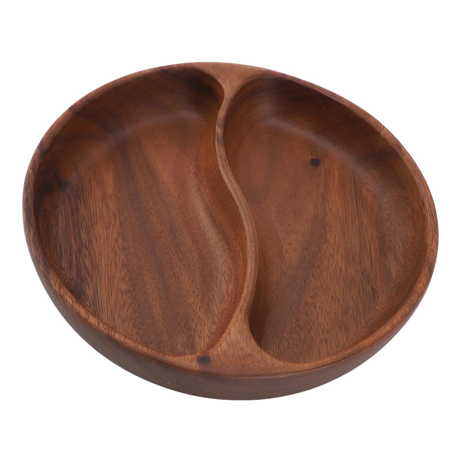 

Деревянные подносы сервировочные блюда Экологичные многоцелевые подносы Домашний декор для салата десерта фруктов закусок орехов Большой L