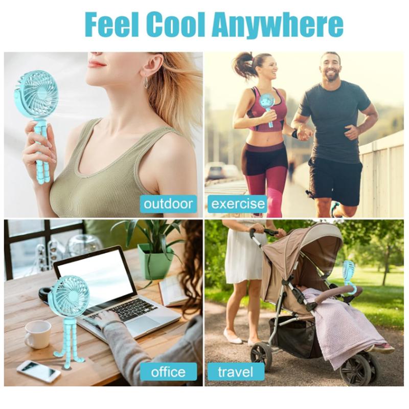 Baby stroller portable small fan small octopus baby stroller clip type silent multifunctional long endurance fan
