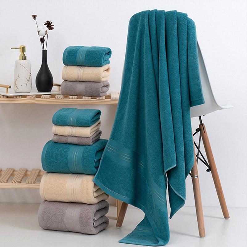 100% cotton towel absorbent adult bath towel pure color soft absorbent and quick-drying super soft towel