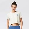 Aki Classic Dust-Proof Short Sleeve Crop T-Shirt Ivory