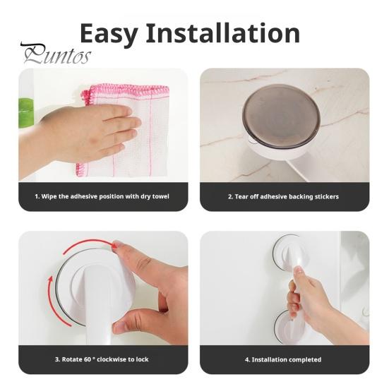 Glassdørhåndtak 10 kg belastningskapasitet Sikkert grep Enkel installasjon Universal sugekopp Skyvedørshåndtak til baderom