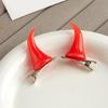 1pair Goth Bull Horn Hairpin Carnivals Hair Clip Halloween Hairpin for Girl