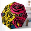 1pc Roses FlowersAutomatic Open/close Umbrella, 8-Rib Sturdy Structure, Portable Travel Umbrella, Parties, Everyday Usec58