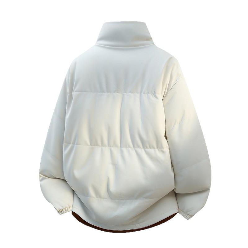 Vintervarmtjock bomullsjacka för män med raglanärmar och upprätt krage