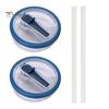 2Pcs 40 Oz Tumbler Flip Straw Lid Replacement Leak-Proof Spill Resistant Lids BPA-Free Reusable Cover for Cup