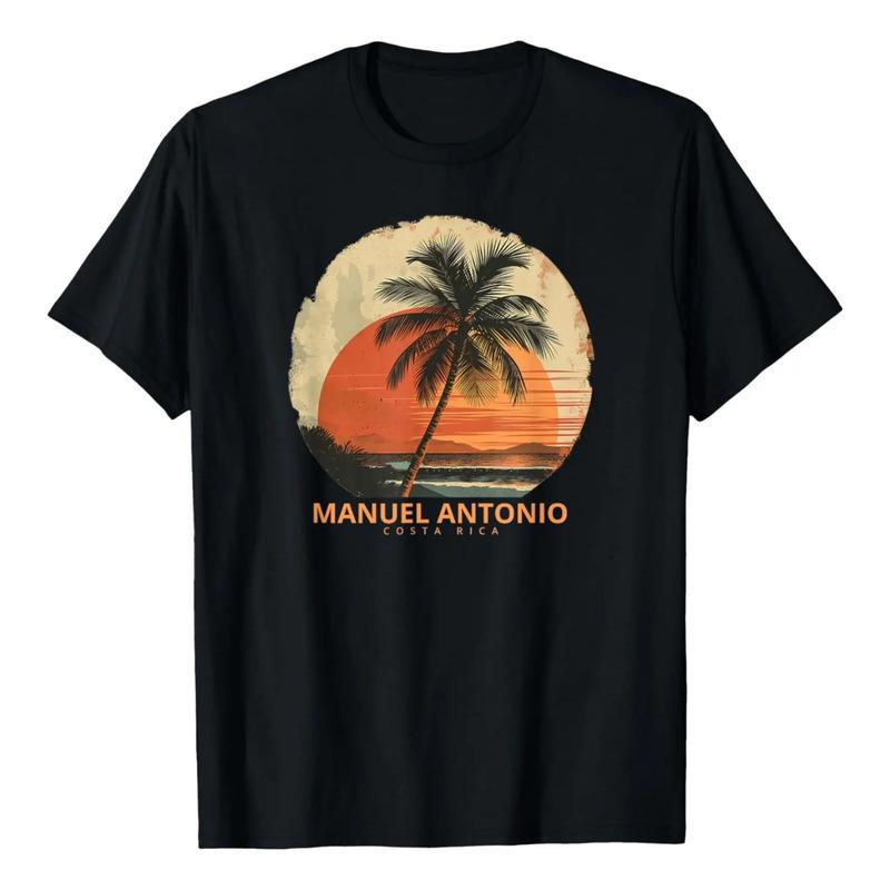 Camiseta Con Estampado De Palmeras De Costa Rica De Manuel A S