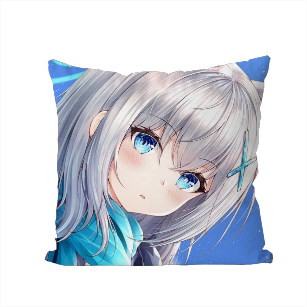 Blue Archive Pillow Case For Car Sofa Decorative Home Doublesided Print Plush Square Throw Pillow Cushion Cover