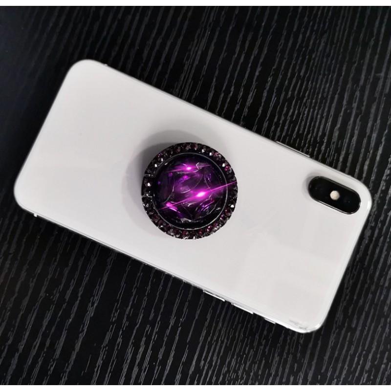 

Luxury Diamond Inlaid Tiktok Artifact Rhinestone Alloy Bracket Drilling Lazy Ring Buckle Female Universal Mobile Phone
