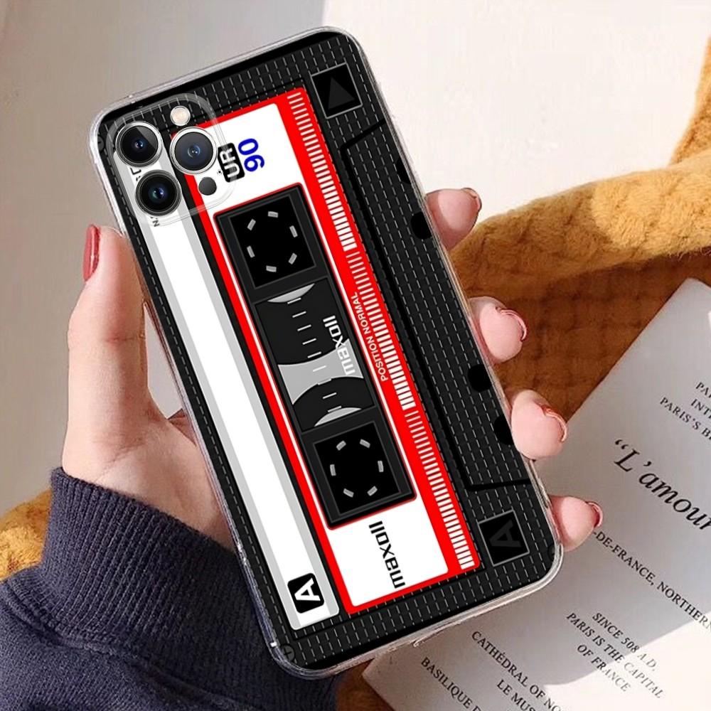 Retro Art Radio Tape Cassette Phone Case For IPhone 16 15 14 11 12 13 Mini Pro XS Max Cover 6 7 8 Plus X