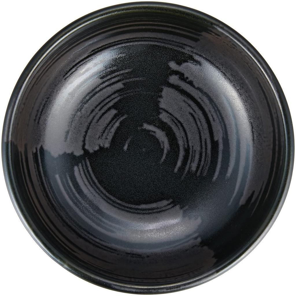 Takebito Yamashita Kogei Japanese Porcelain Small Bowl Black Windmill Pattern 4.25-Inch Appetizer Bowl Made In Japan 14073570