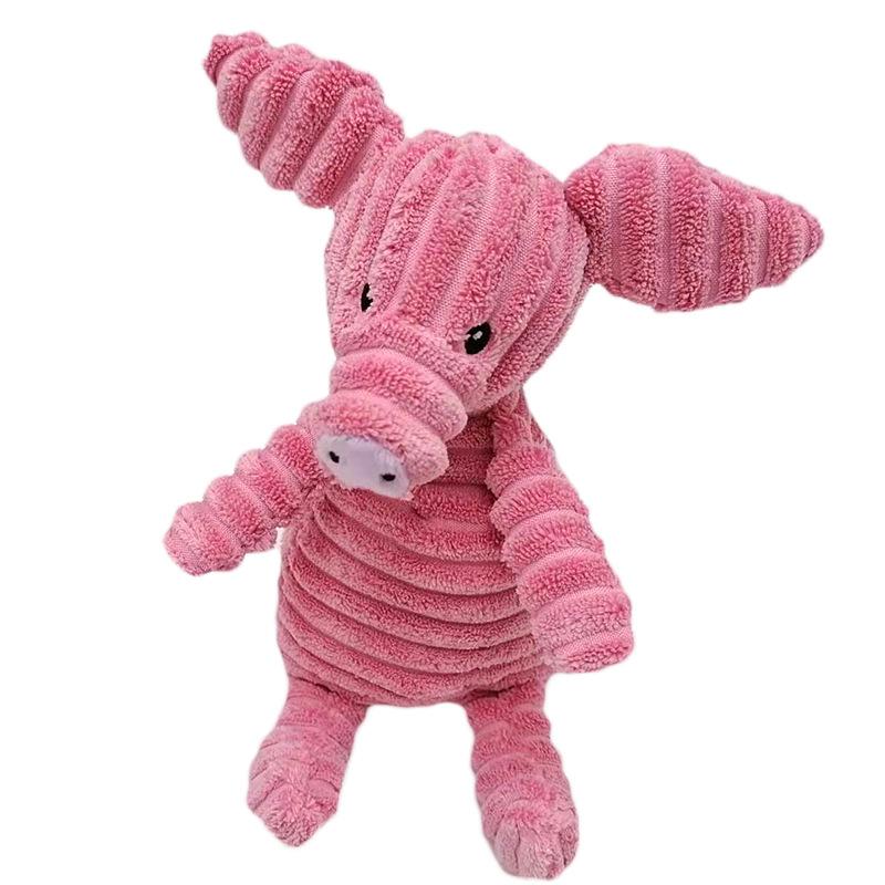 Fun Pet Toy Donkey Shape Corduroy Chew Toy For Dogs Puppy Squeaker Squeaky Plush Bone Molar Dog Toy Pet Training Dog Accessories