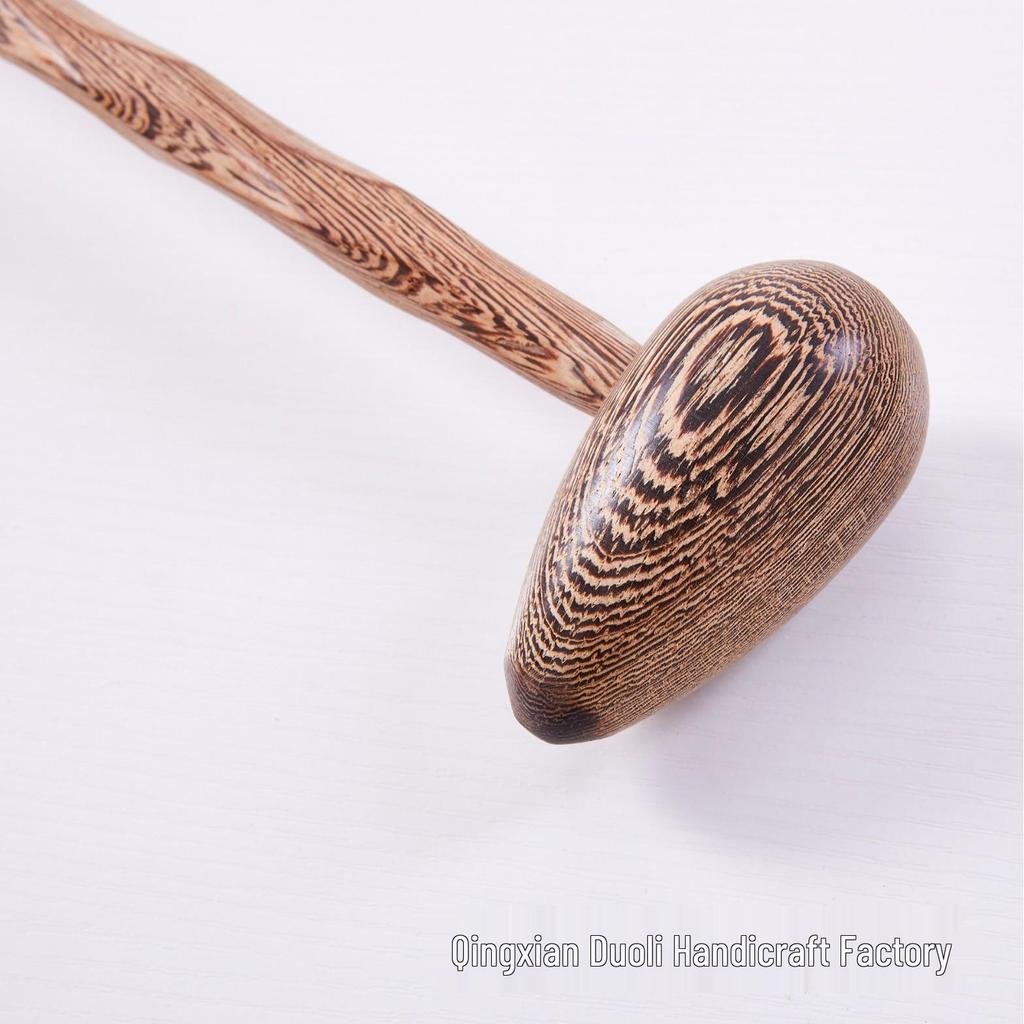 Multifunctional Wooden Chicken Wing Massage Hammer for Fitness and Meridian Tapping