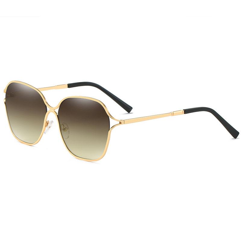 

1pc Unisex Vintage Classic Personality Square Metal Frame Hollow Out Design Fashion Sunglasses For Outdoor Vacation Beach коричневый