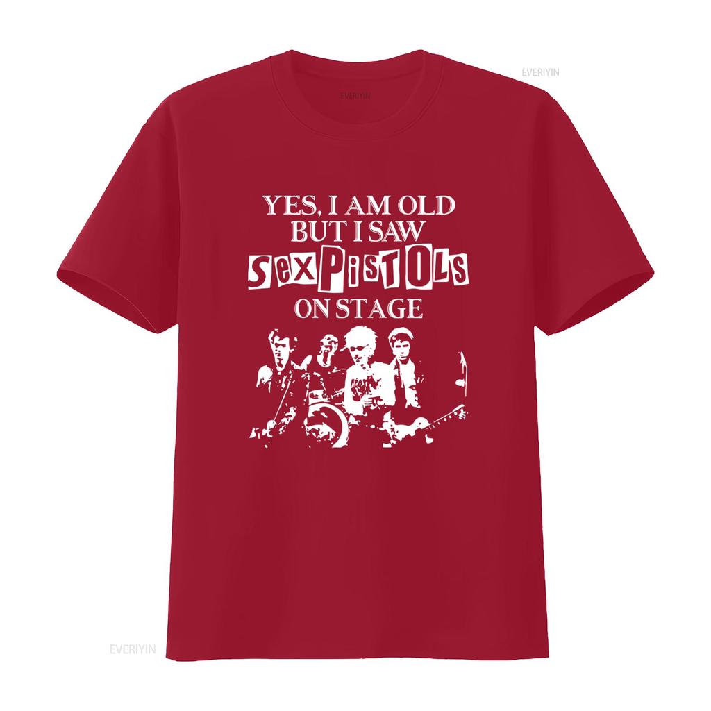 Sex Pistols Rock Band On Stage T Shirt Vintage Punk Style Hip Hop Black S 234XL YES I AM OLD BUT SAW vintage Washed Versatile