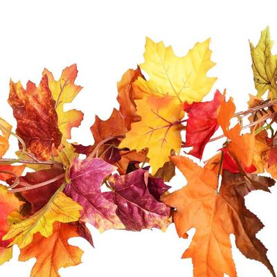 Thanksgiving Fall Leave Hanging Garland Maple Leaf Vine Garland Autumn Maple Leaf Vines For Wedding Party Home Decoration