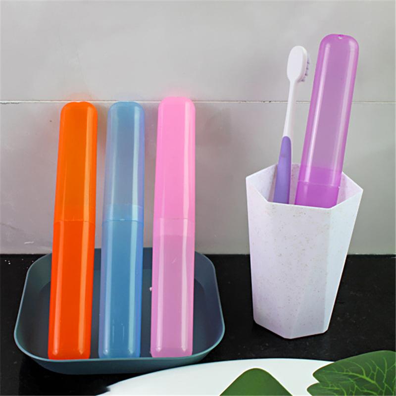 4 Colors Travel Portable Toothbrush Case Storage Holder Outdoor Travel Hiking Camping Toothrush Cap Case Box for Family