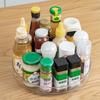 Lazy Susan Organizer Spice Storage Rack 360-Degree Rotatable Large Capacity Transparent Countertop Turntable Spice Holder