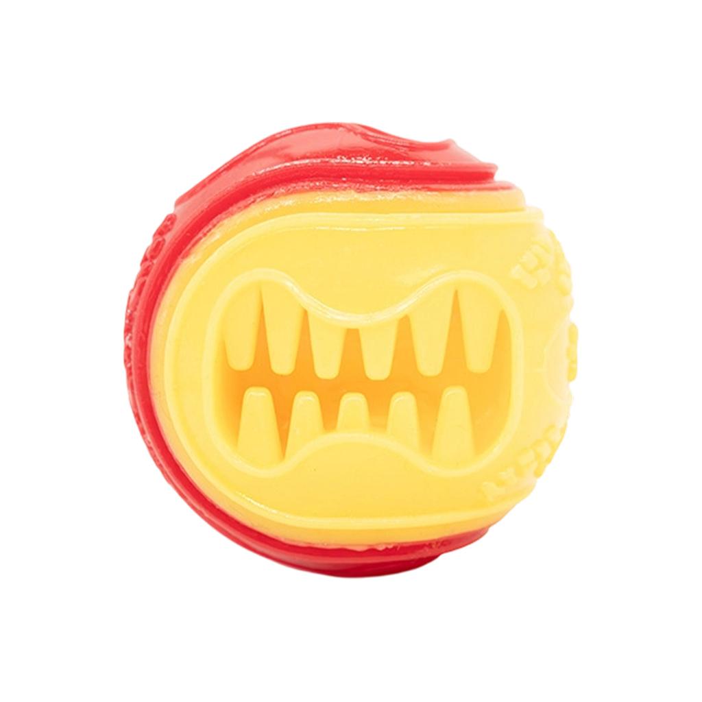 Interactive Dog Chew Toy Ball, TPR Squeaky Dispensing Dog Toys For Aggressive Chewers, Slow Feeder Puzzle Toy For Small Medium Large Dogs, Teeth