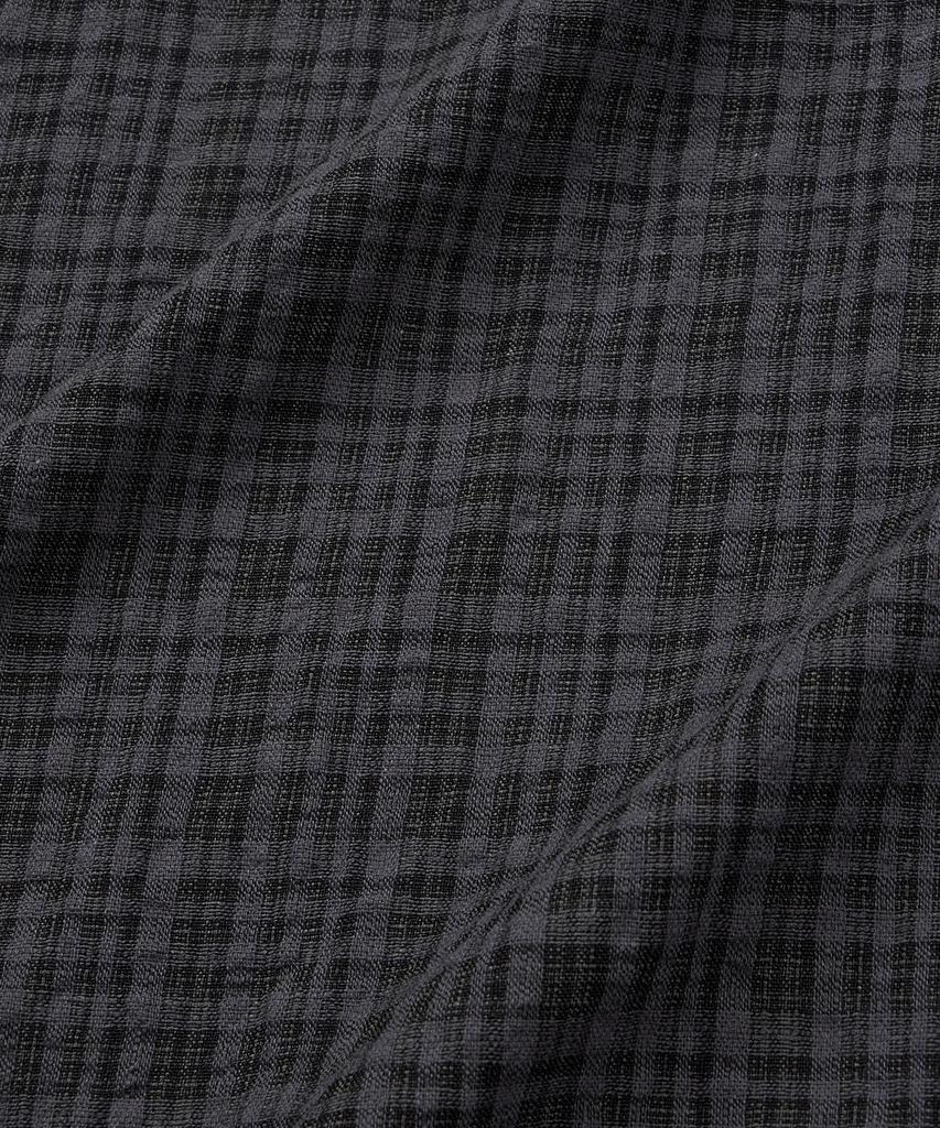Dei [Summer] Roll-Up Two-Pocket Check Half Shirt