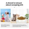 Cat Litter Scoop with Bag Holder Mess-Free Kitty Litter Box Sifter with Refill Bags Spill-Proof Cat Poop Scooper for Easy One-Handed Cleaning