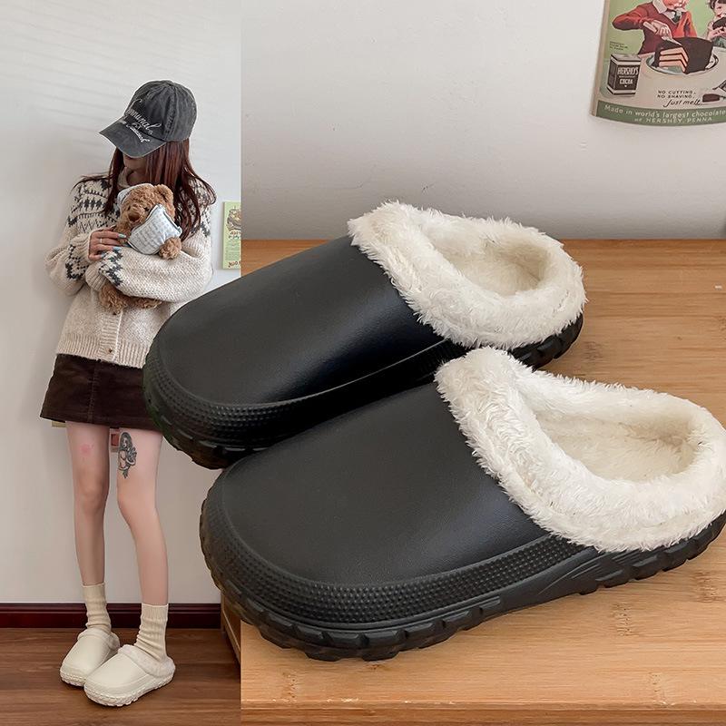 Damen Fuzzy Plüsch Hausschuhe - Warmer Samt, Dicke Sohle, Herbst/Winter Außenbekleidung für Damen & Herren