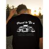 Proud To Be a Truck Driver Graphic Tee Men's Plus Size Black Cotton T-Shirt