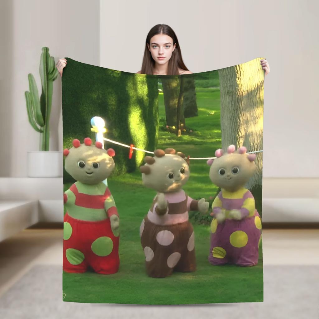 Makka Pakka In the Night Garden Blanket Airplane Travel Flannel Throw Blanket For Couch Chair Warm Soft Design Quality Bedspread