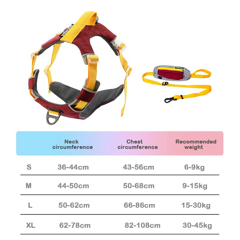 

Pet Dog Nylon Harness Reflective DogHarnesses Durable Vest With Handle Adjustablefor Small Medium Large Dogs Bulldog Walking S