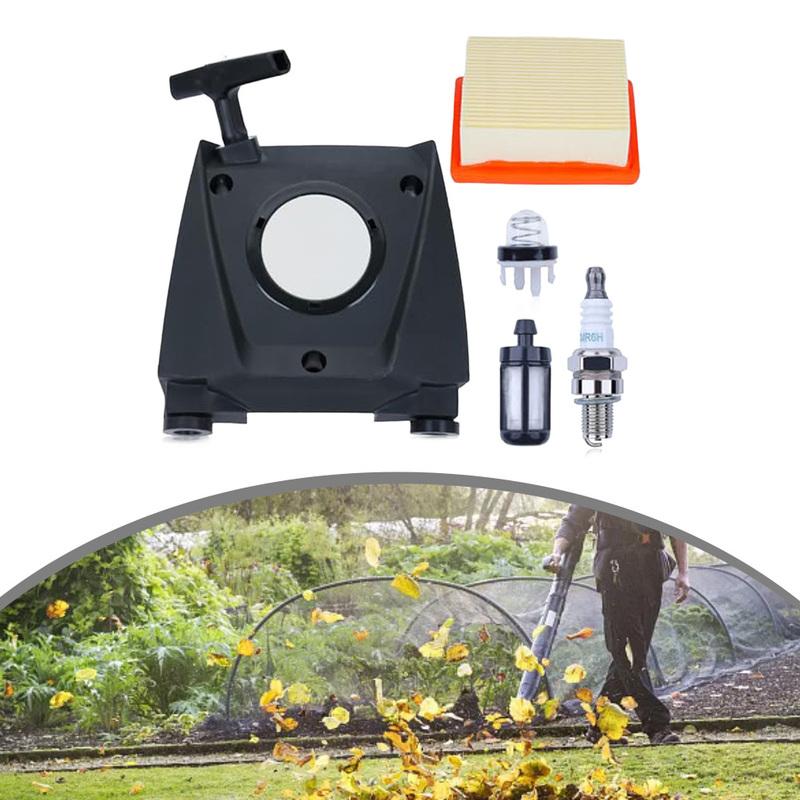 Starter Pull Kit for BR800 BR800X Backpack For Leaf Blower Includes Recoil Pull Starter Air Fuel Filter Spark and Bulb