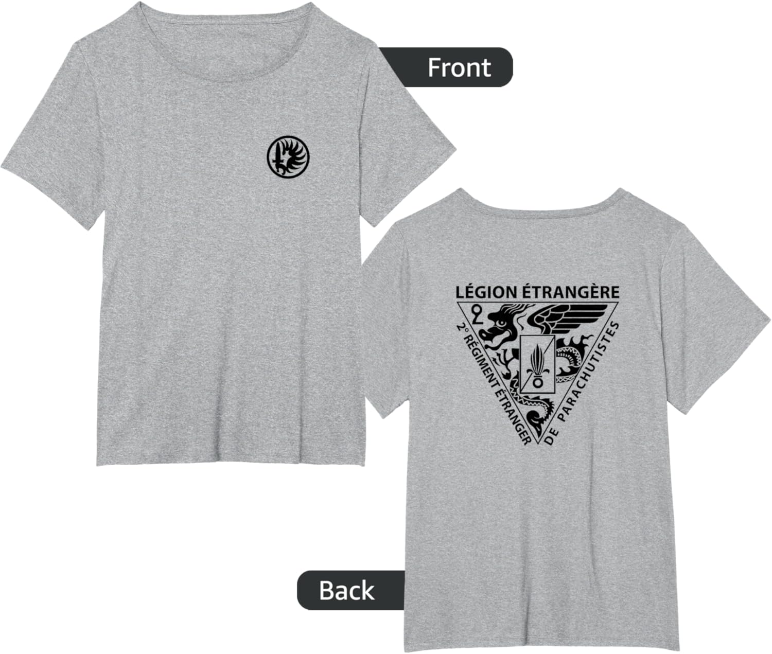 Foreign Legion Airborne 2REP TShirt Short Sleeve Casual 100 Cotton Shift S